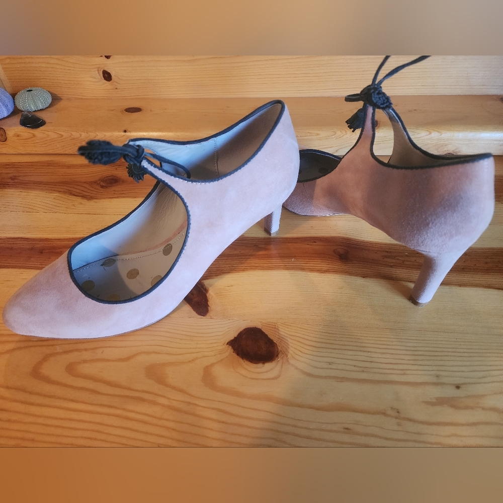Boden Lilli pink suede tassel Mary Jane 42.